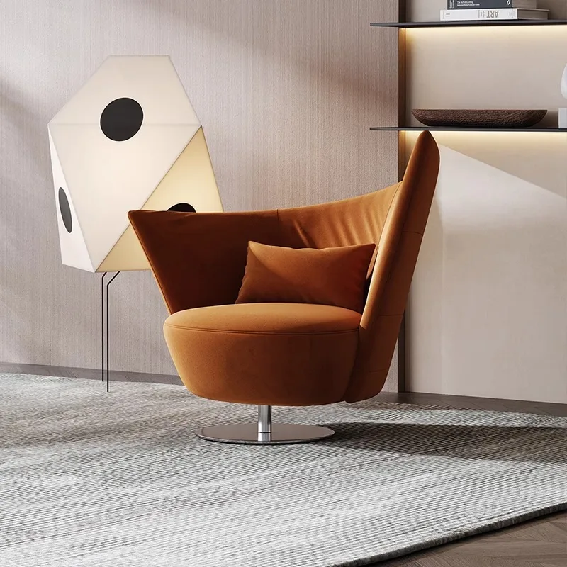 Modern Design Swivel Chairs Living Room Arm Chair Single Seater Swivel Barrel Accent Sofa Chair