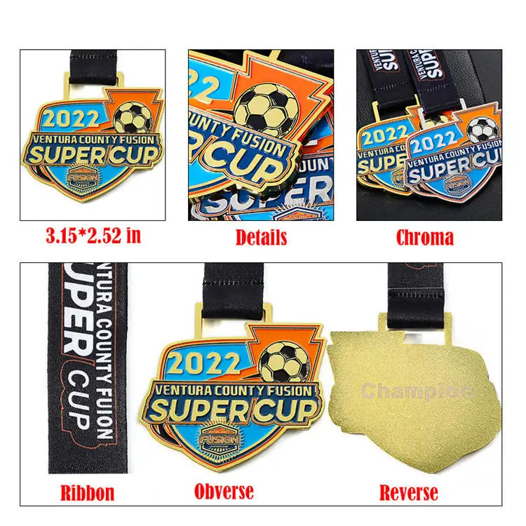 Manufacturer Custom Zinc Alloy Gymnastics Volleyball Soccer Taekwondo Marathon Running Sports School Medal Custom Metal Medals