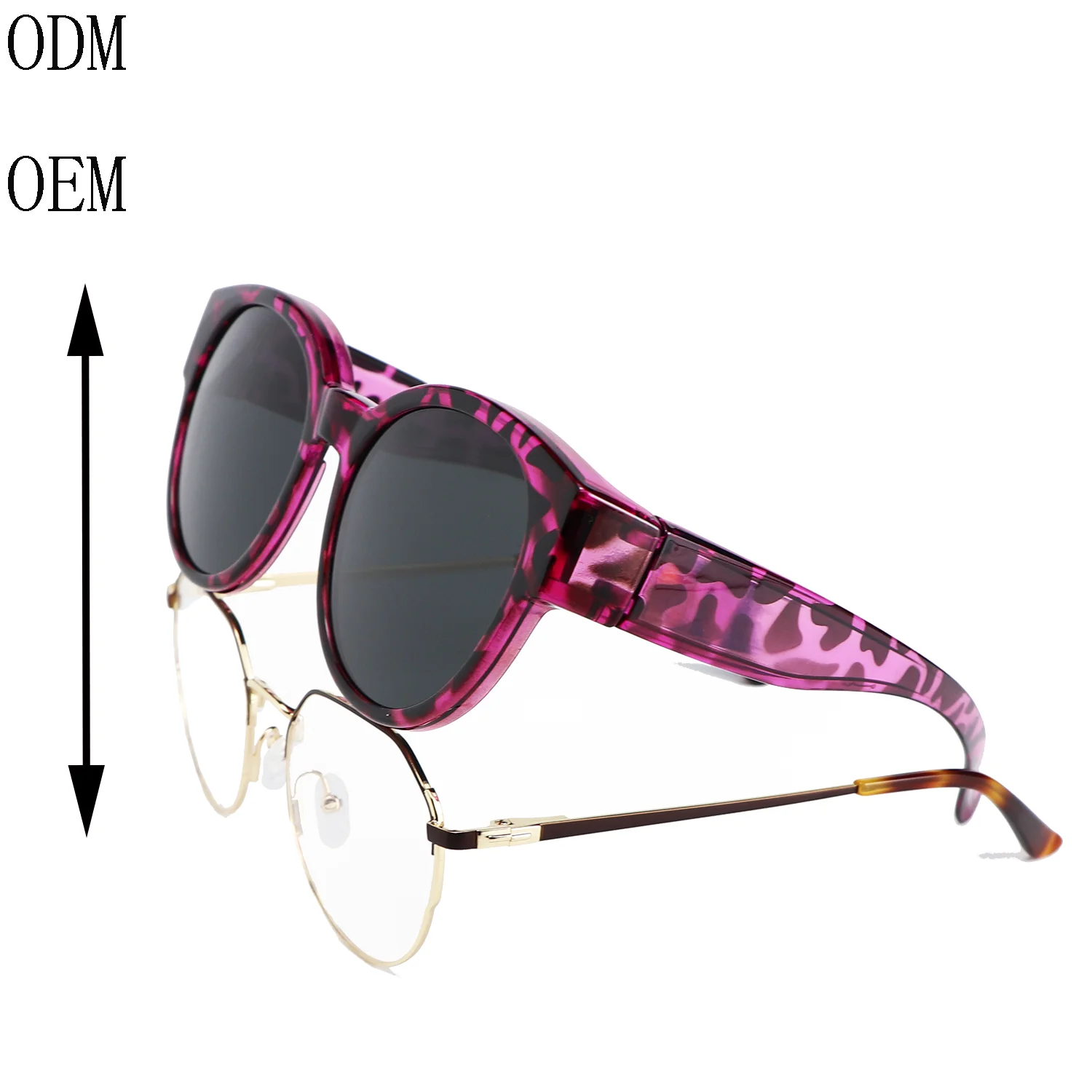 Fit Over Glasses Unisex Sunglasses Myopia For Driving Polarized Square Cover Presription Clip On Sun Glasses