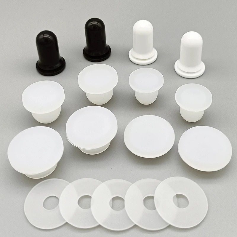 Factory Price NBR Essential Oil Bottle Dropper Rubber Cap Silicone Pear Gloss Pipette Cap