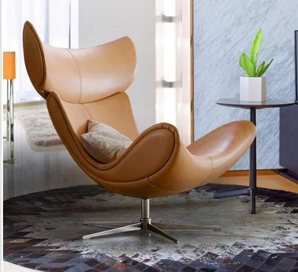 
 Высококачественный одноместный диван в современном стиле с кожаными крыльями для гостиной  