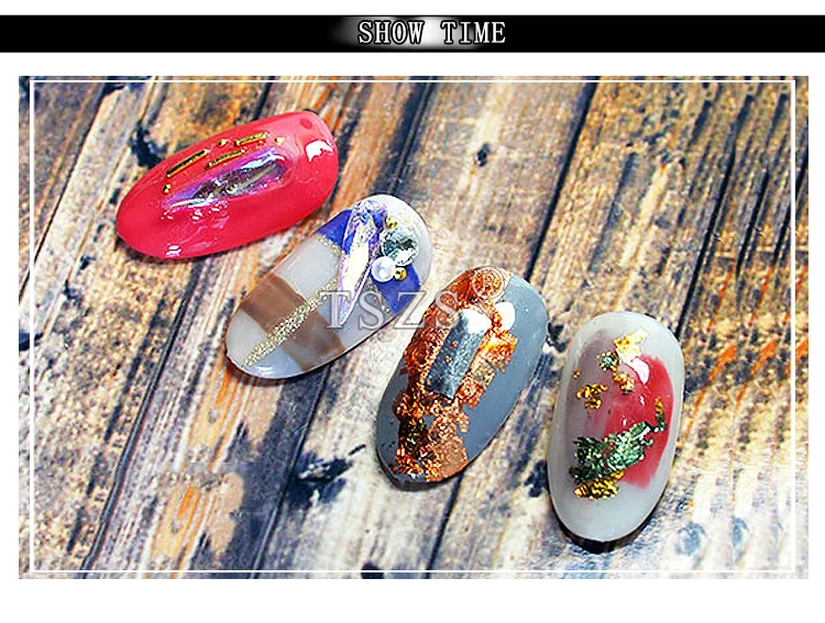 TSZS Wholesale Gold Silver Nailfoil 3D Irregular Aluminum Foil Paper For Acrylic Nail DIY Manicure Nail Art Decoration Jewelry