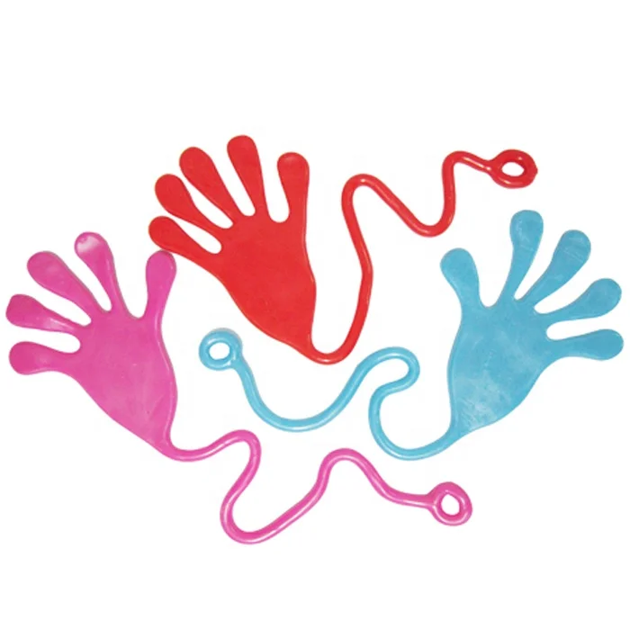 Wholesale TPR Toy Jelly Sticky Hand Toys With Yoyo OEM ODM Colorful Plastic toy For Kids Vending Machine