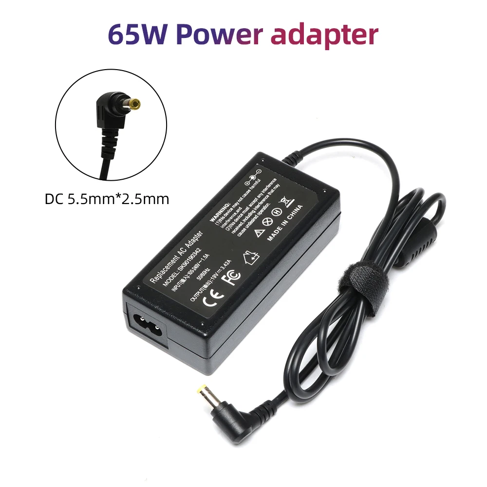 Best-seller 65W 19V 3.42A AC DC 5.5*2.5mm Desktop Power Adapter for TOSHIBA Laptop Charging