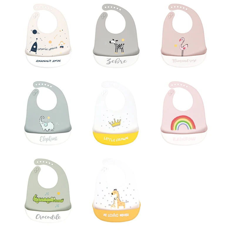 Toddler Silicone Bibs Baby Kids Girl Boys Waterproof Saliva Solid Feeding Bib 36 Colors baby Silicone Bib Aprons
