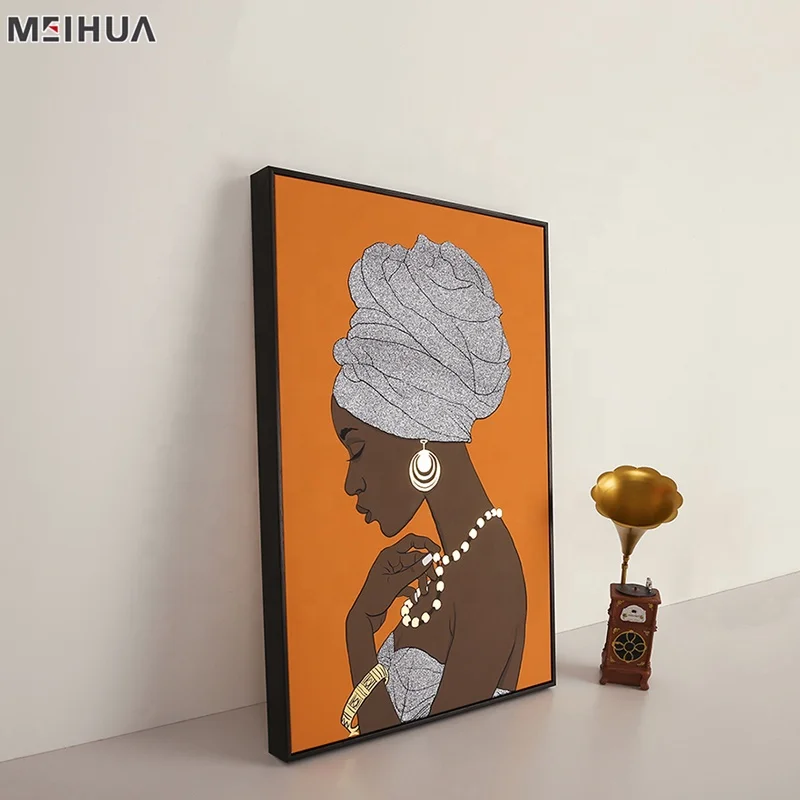  Современная Картина на холсте Африканской женщины с рамкой