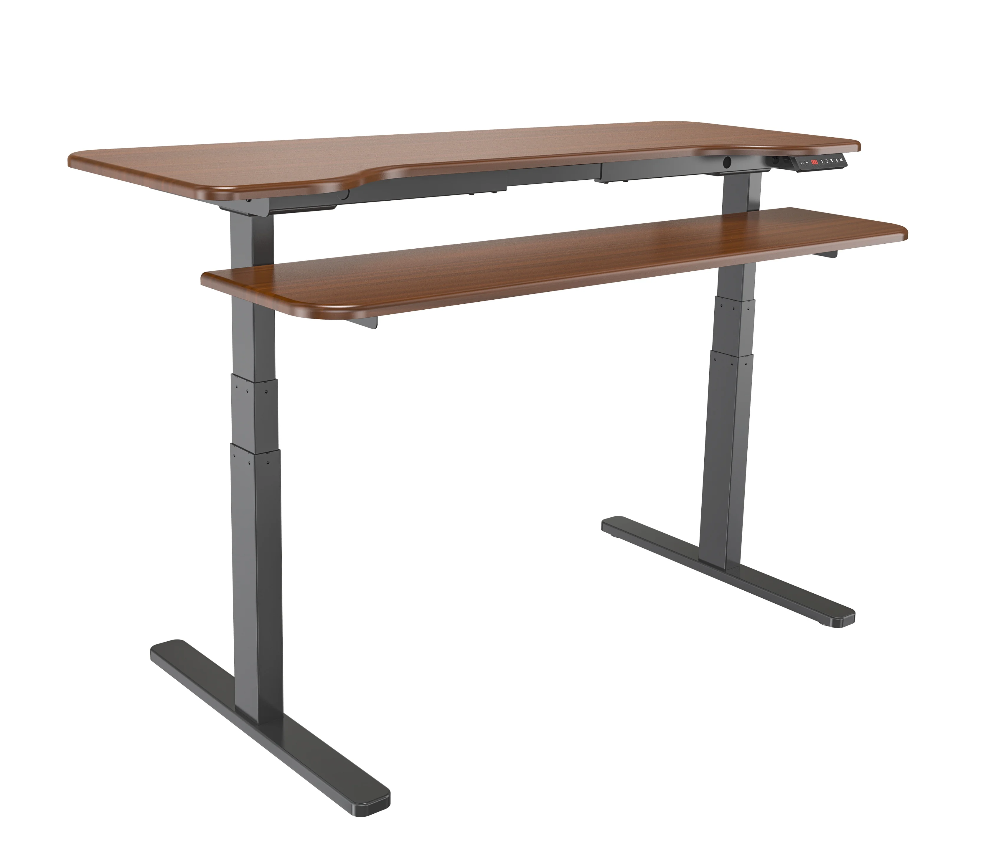 Office Home electric Stand Up Desk 2 Tiers Dual Motor Height Adjustable Desk Frame VM-HED102JT