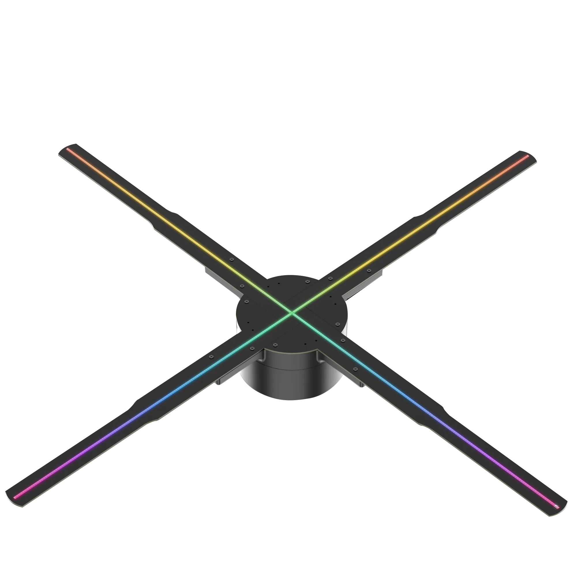 Customized suspension smart led fan screen naked-eye 3D holographic fan aerial stereoscopic imaging projector
