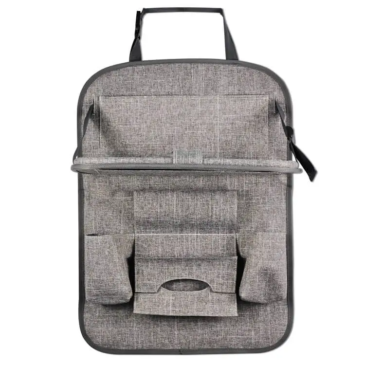 
Durable Oxford Foldable Kids Car Back Seat storage bag backseat tray organizer for toys Ipad Snacks 