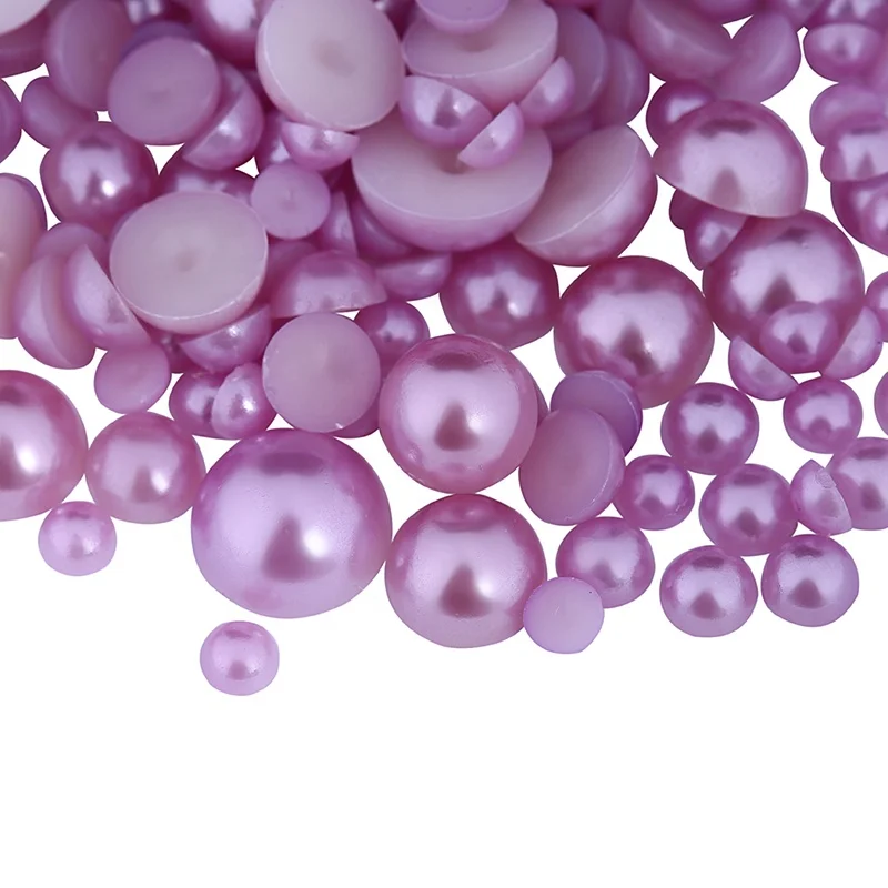 Meiyin Meilin Mix 5000PCS Matte color Flat Back Half Pearls ABS loose Pearl Bead for DIY Shoes decoration
