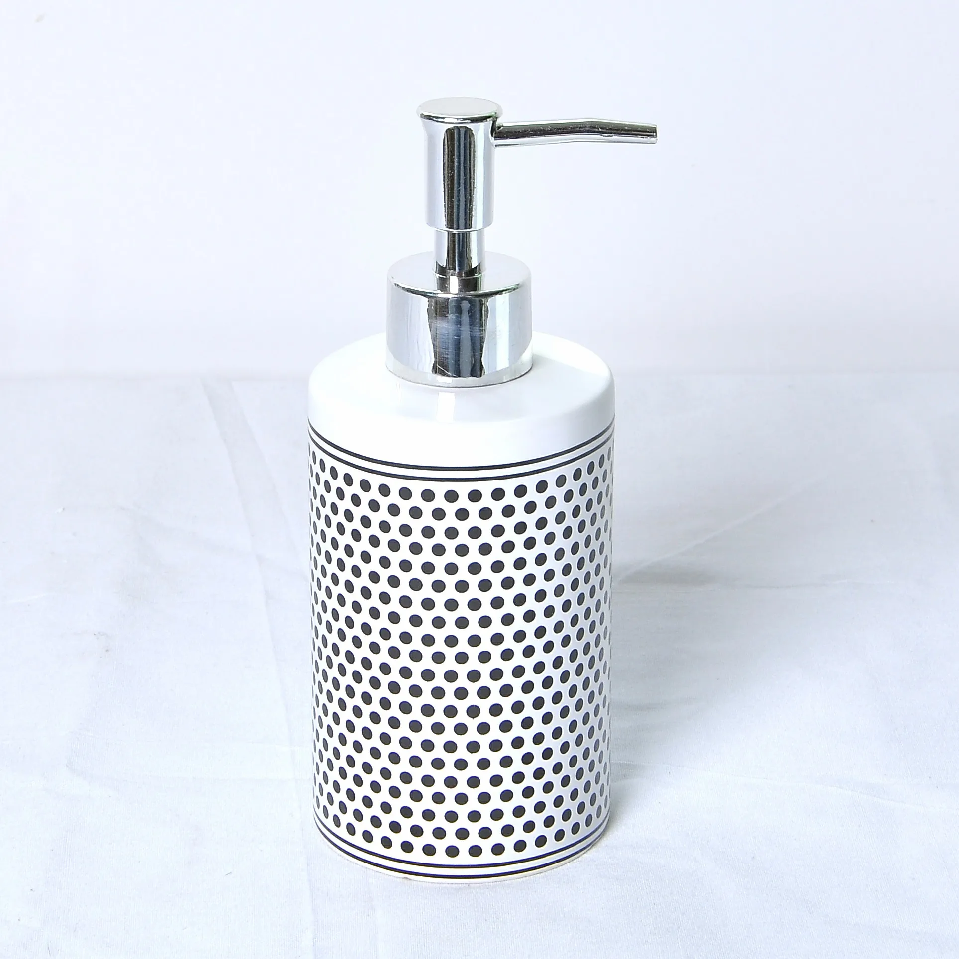 JIA SHUN wholesale home hotel round white ceramic liquid soap bottle dispenser