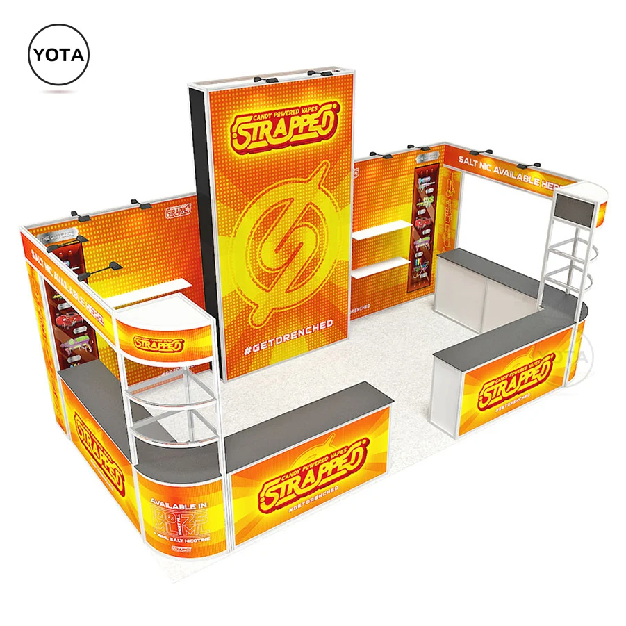 3x6 портативный выставочный стенд для выставки натяжных тканей для UK Vape Expo