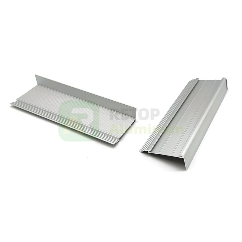 Factory Brushed Aluminum Staircases Stair Nosing Metal Stair Bullnose For Ceramic Tile