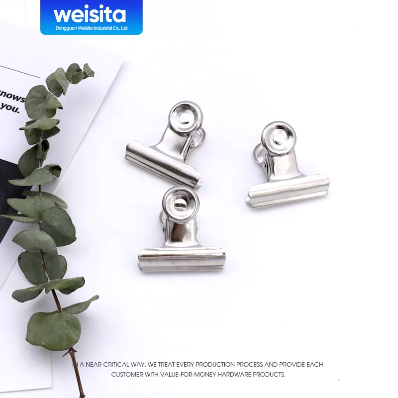 Hot Sell Bulldog Binder Clips 15Pack 1.2 Inch Metal Hinge Paper Clips Clamps for Pictures Photos Home Kitchen Office Supplies