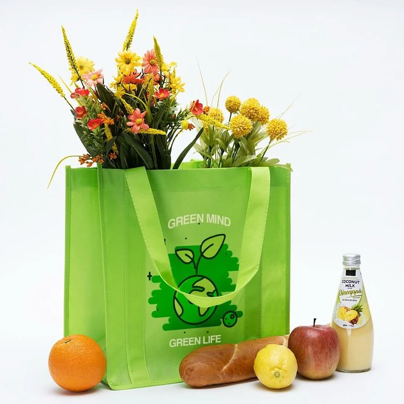 BSCI factory Customised Eco-friendly RPET Non Woven Tote Bag Recycled Biodegradable RPET Shopping Bags