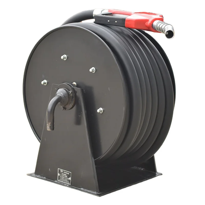 Factory customized  2 inch 25 meters oil hose reel manual and power rewind electric automatic retractable fuel hose reel