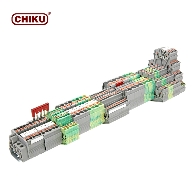 RPVTT4-PE 4 mm2 Spring Din Rail Mounted Terminal Block from Huntec CHIKU