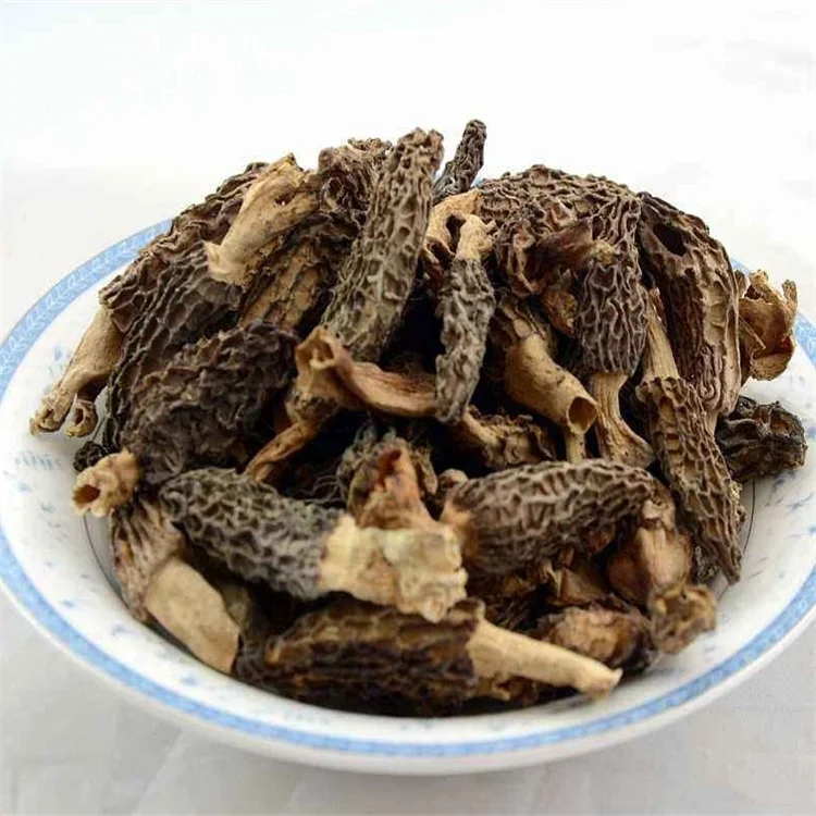 Dried Mushrooms  morille Wild Morel Mushroom black Morchella