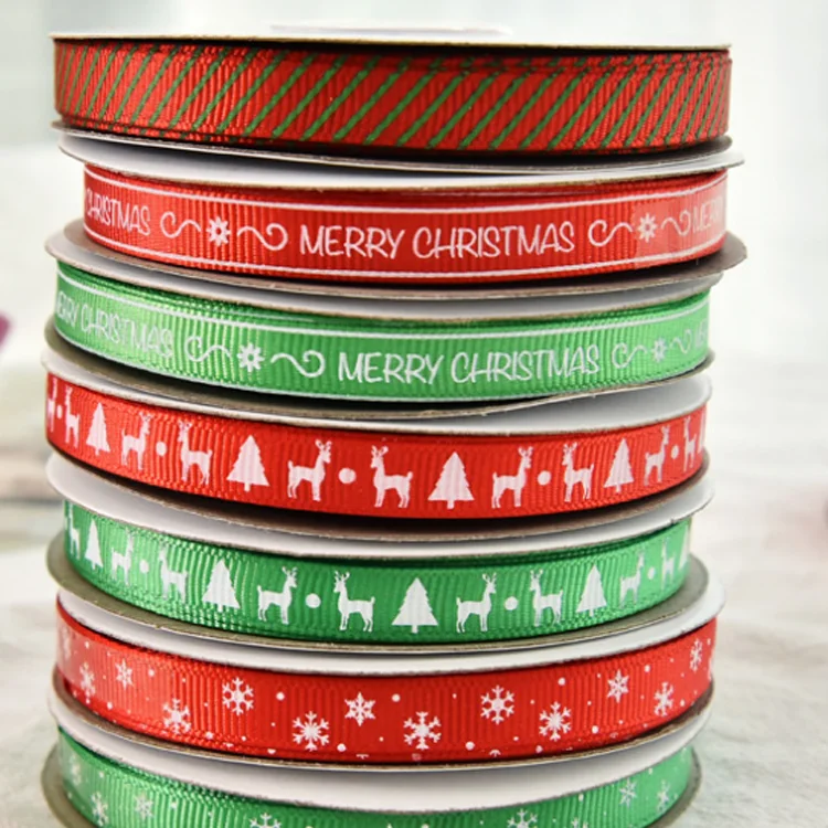 Custom Printing Gold Logo Satin Glitter Christmas Ribbon Roll Silk Gift Wrap Ribbon Polyester Wax Thermal Transfer Ribbon