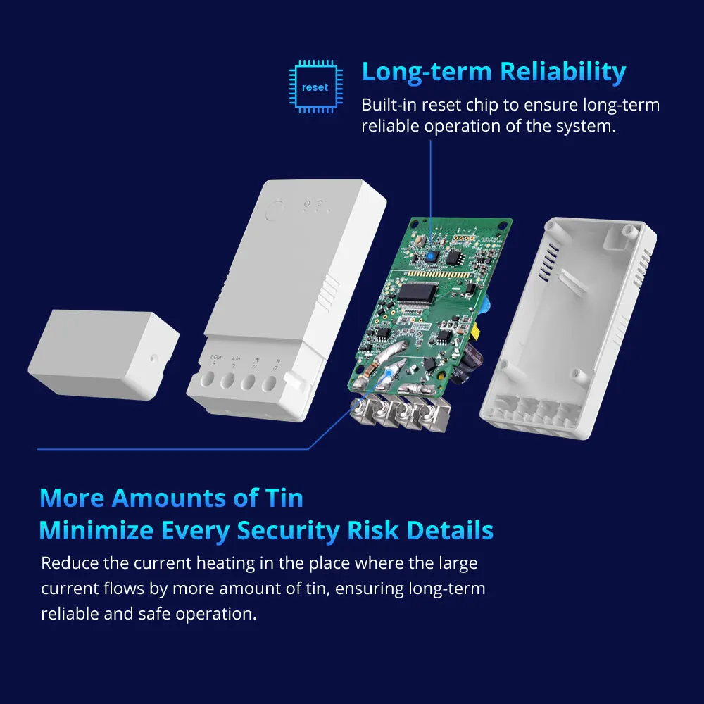 SONOFF POW Origin 16A Wifi Smart Voice Remote Control Switch Module Monitor Power Consumption Works With Alexa Google Home