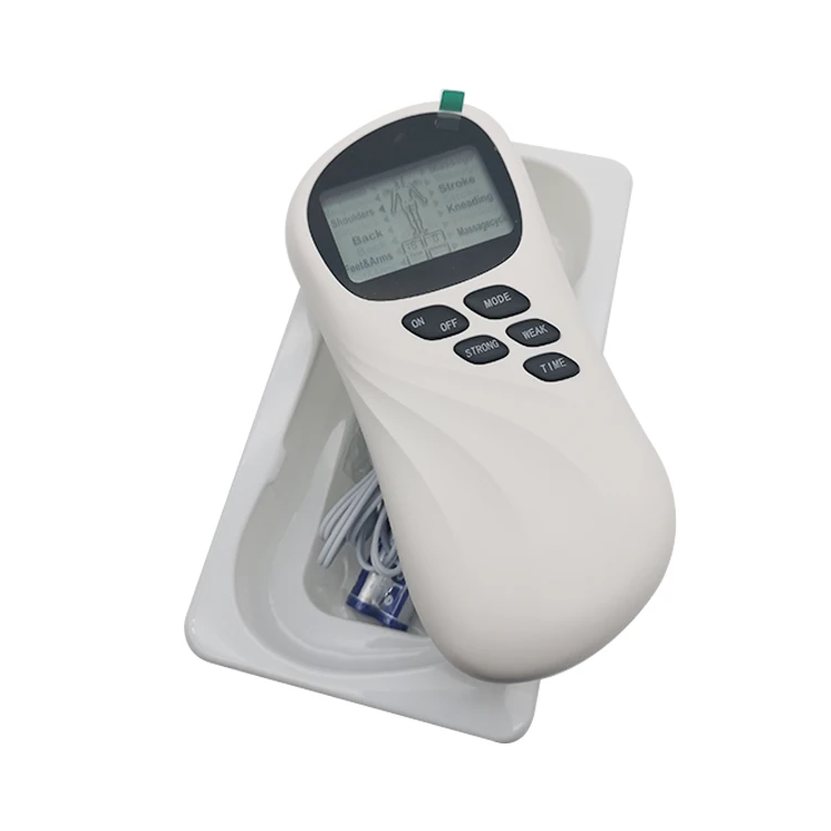 Microcurrent Digital Muscle Stimulator Mini Sticker Tens Unit Electric Pulse With Massage Slipper Mini Portable Neck Massager