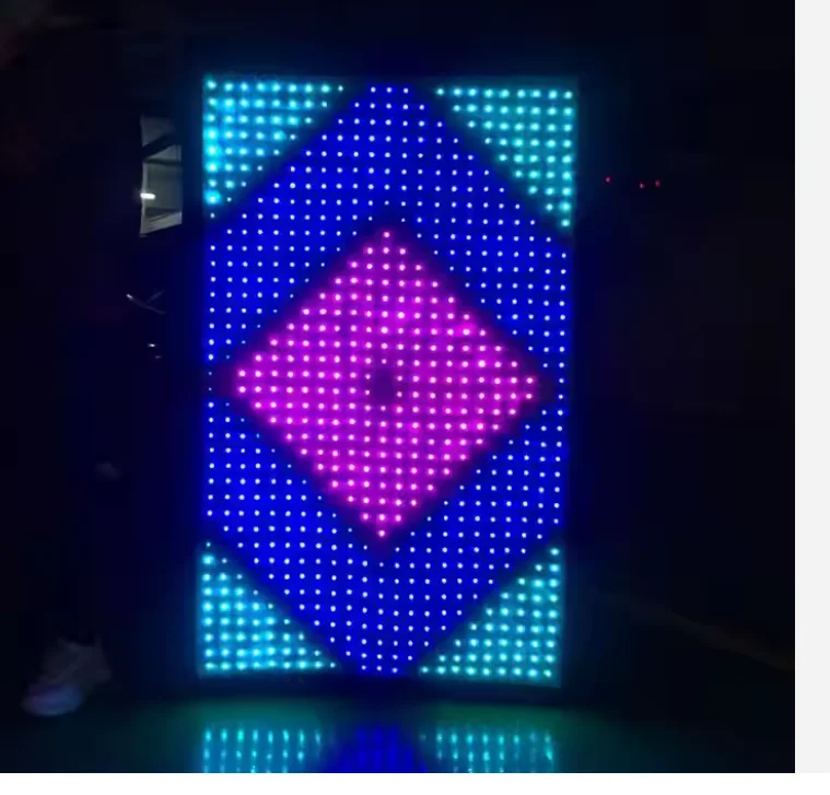 Wireless Control Programmed P20 MM high definition 3D effect size customized led dance stage flag for TV show