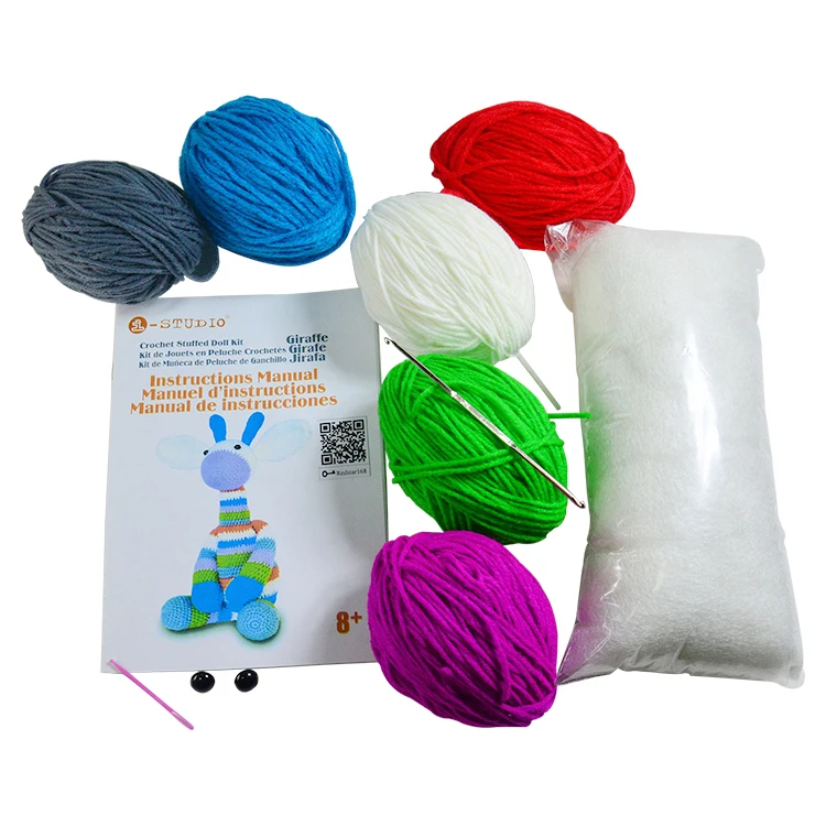 Istudio Hot Selling Doll  Diy Crochet Plush Sanimal Toy Cheap Plush Unicorn Kits