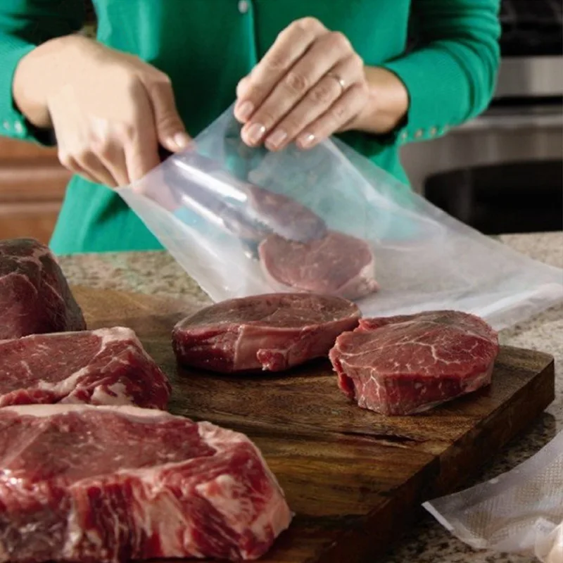 Hot Sealed Transparent Food Grade Meat Packaging Vacuum Bags Food