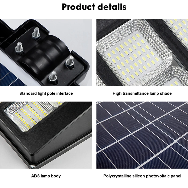 High Power Outdoor Garden Road SMD Street Light 300 500 800 1000 w Integrated All In One Solar Led Streetlight lamp