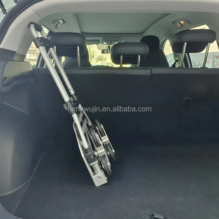 Convenient portable outdoor trolley with folding function aluminium household luggage hand cart with bags