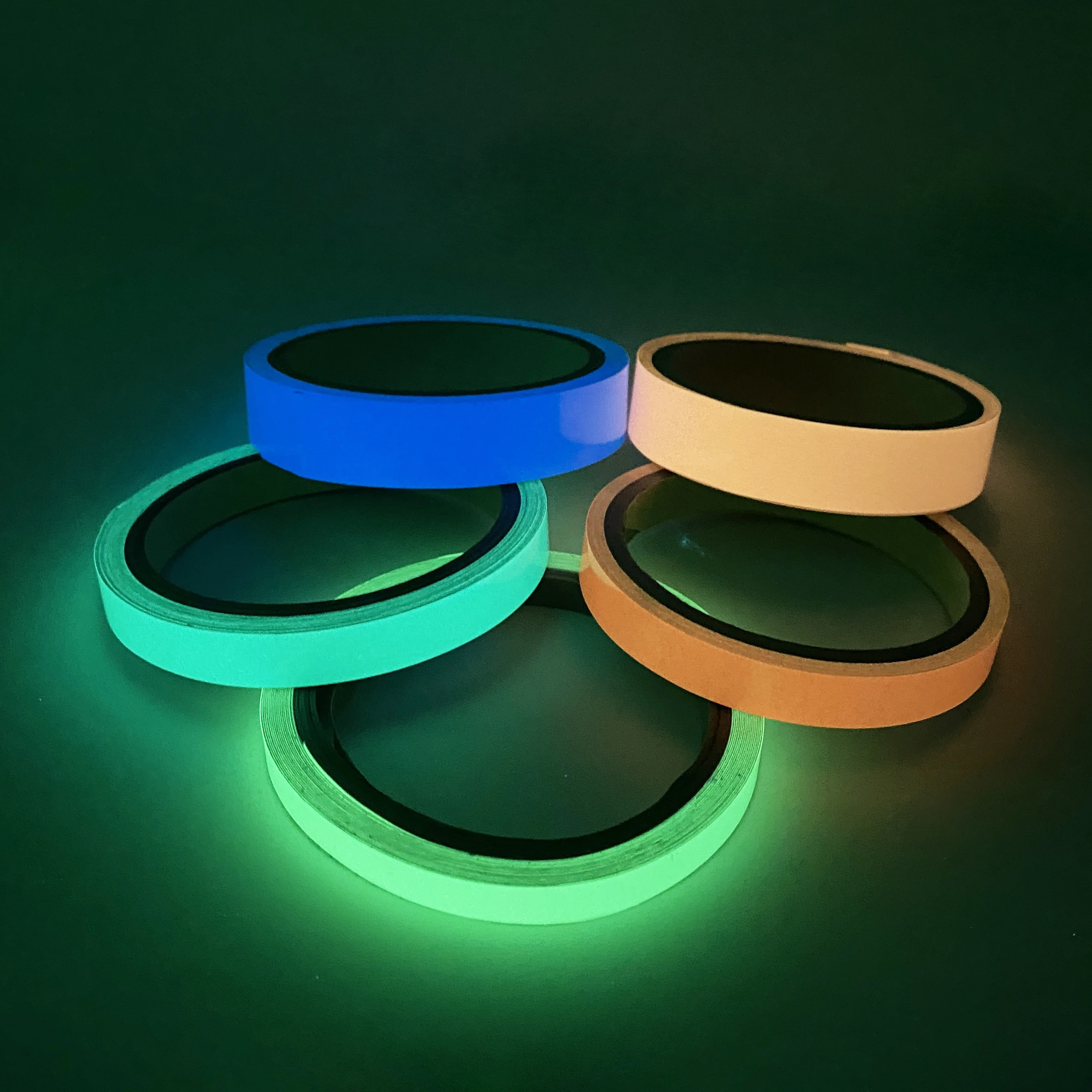 Blue printable glow in the dark vinyl tape night glow tape safety luminous tapes for walls