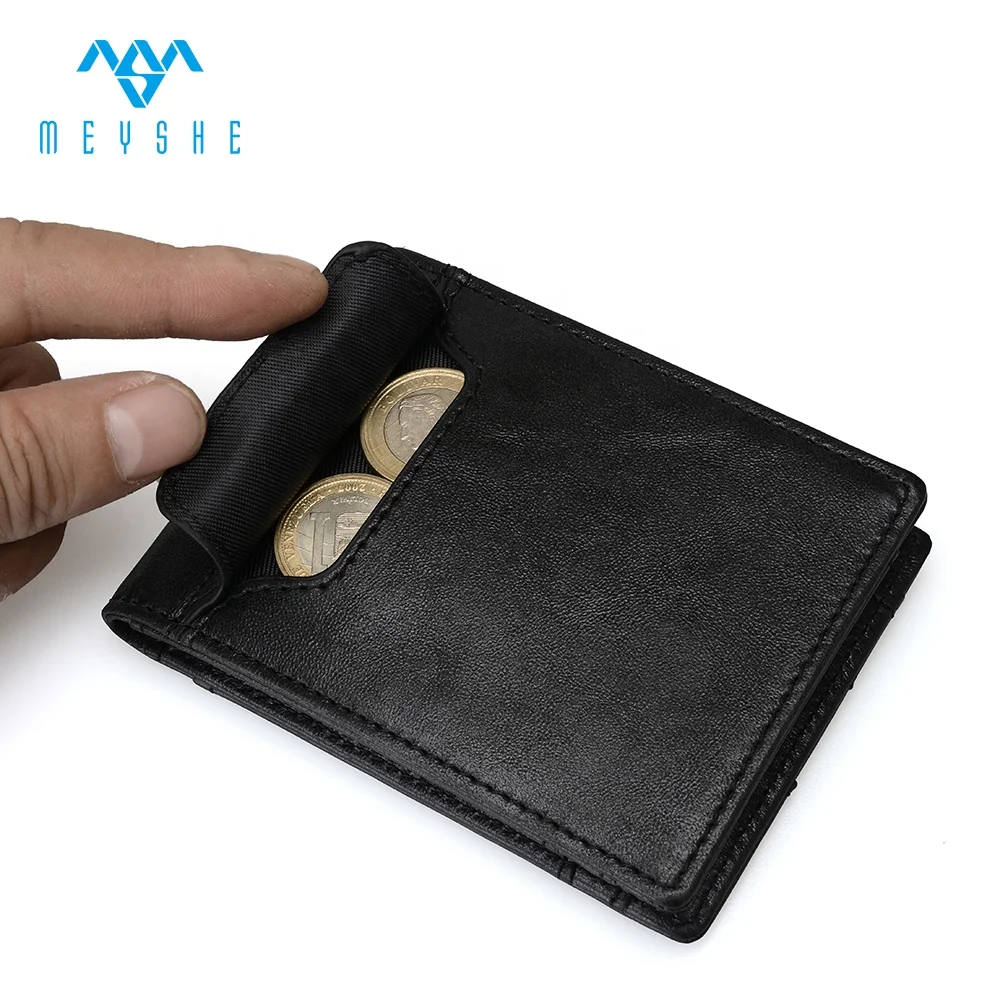 OEM factory Price customized PU leather cheap belt wallet money clip slim