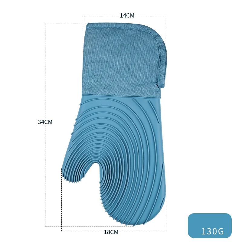 Waterproof Thicken BBQ Gloves Household Kitchen Oven Microwave Mitt Heat Resistant Silicone Cooking Gloves