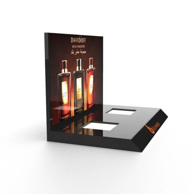 Chinese Pop Paper Display Stand Counter Top Box Rack Perfume Cardboard Display