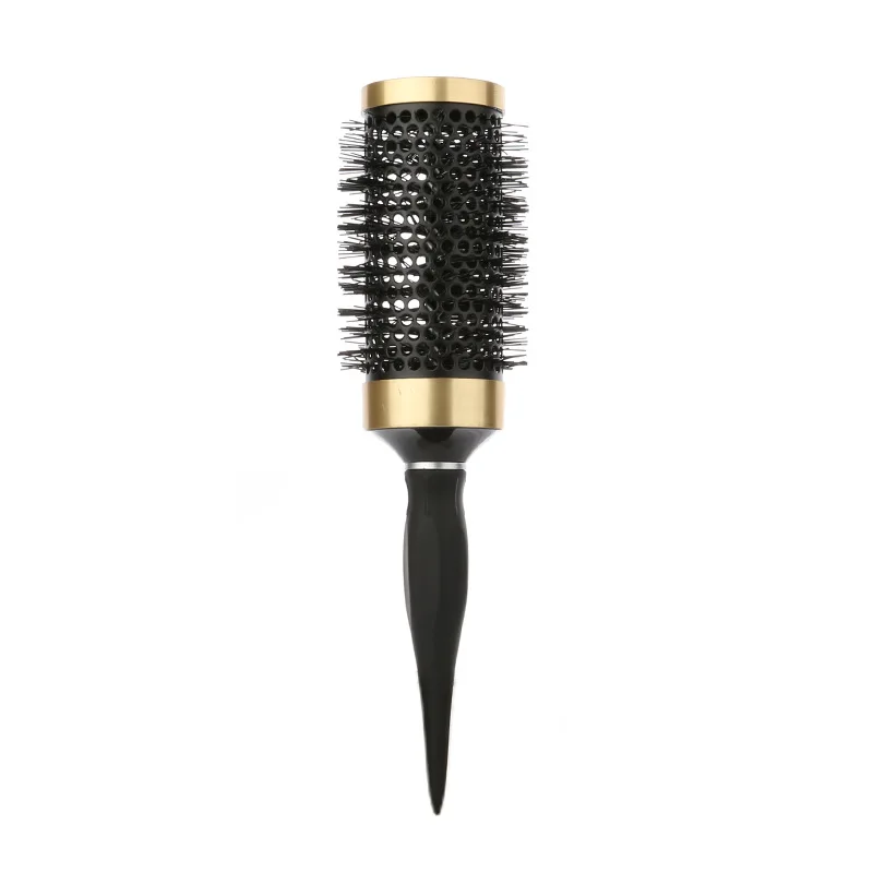 Heat Resistant Professional Round Ceramic Rat Tail Hair Brush For Women Curly Straight Hair Styling Tool Quick Blow Drying