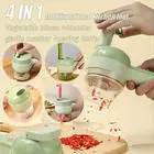 Smart Gadgets Electric Slicer Kitchen Chopper hand held food processor portable 4 in 1 handheld Electric Vegetable Cutter Set