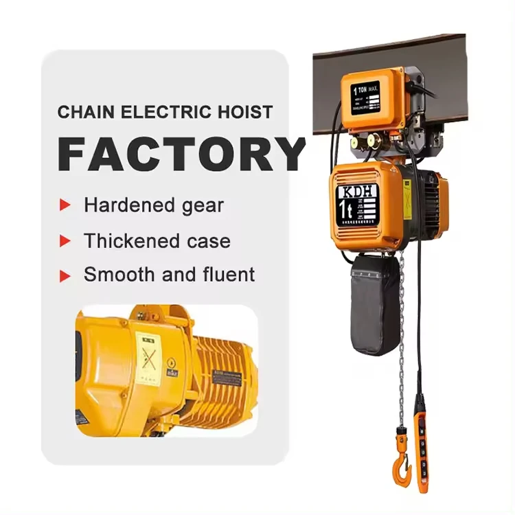 Advanced Precise Lifting Operations Electric Chain Hoist EQ 3 Ton 1000 2000 5000Kg With Electric Trolley