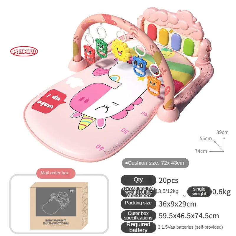2024 New Baby Music Rack Play Mat Kid Rug Puzzle Carpet Piano Keyboard Infant Playmat Early Education Gym Crawling Game Pad Toy
