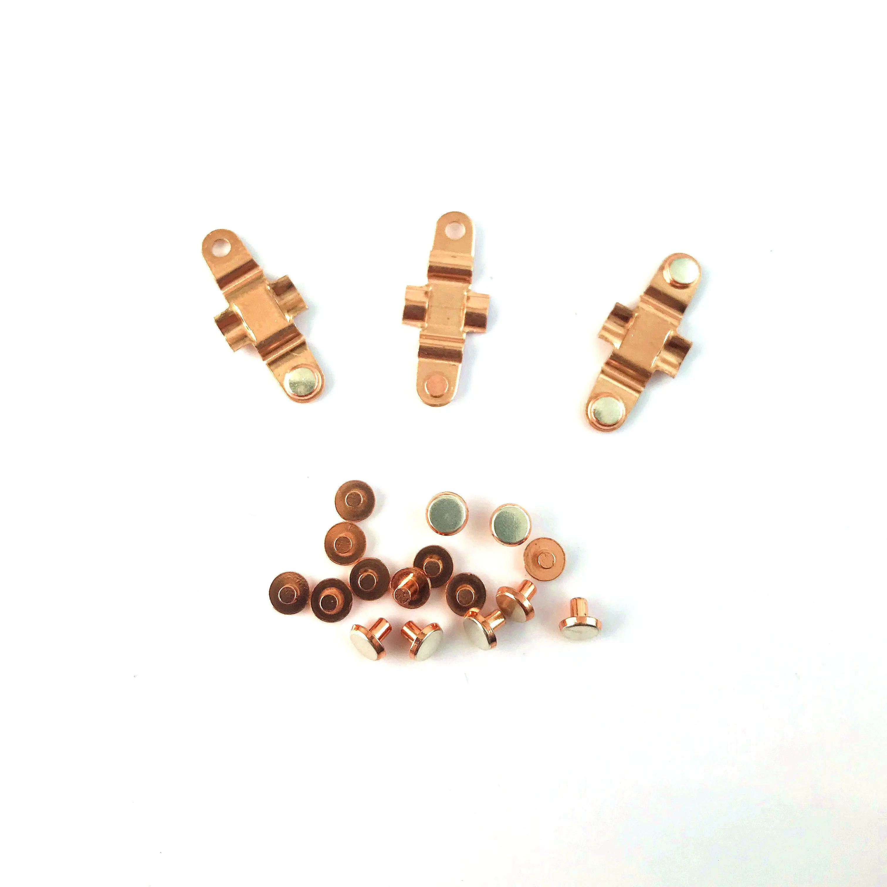 Заклепочный контакт ROHS AgNi90/10 толщина 0 6 мм фосфорный бронзовый двойной переключатель