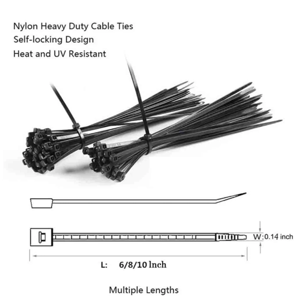 Cheap Price 2.5*100mm 4*300mm Plastic Pa66 Strap Cable Zip Ties Multi Color Self-locking Flexible Nylon Cable Tie