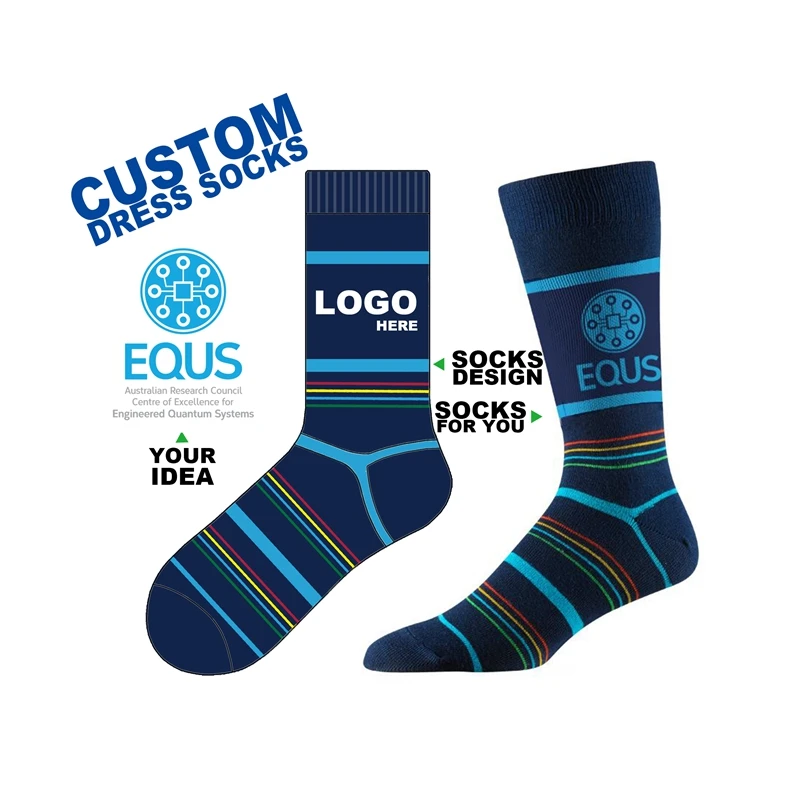 Unisex crew OEM personalized design your own customized socks sox custom logo socks