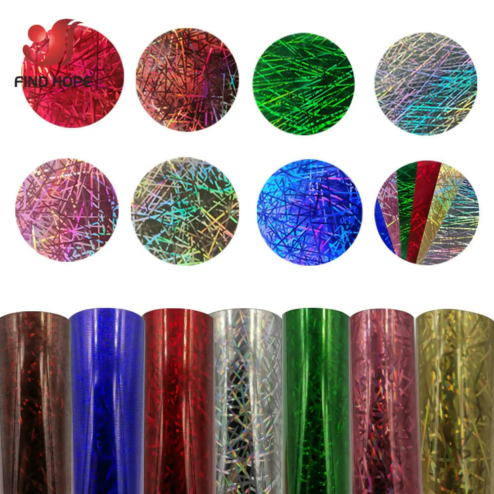 
30cm*50cm Hologram iridescent Chrome Heat Transfer Vinyl Iron-on Heat Press Textile T-Shirt Cricut Film Multicolor DIY 