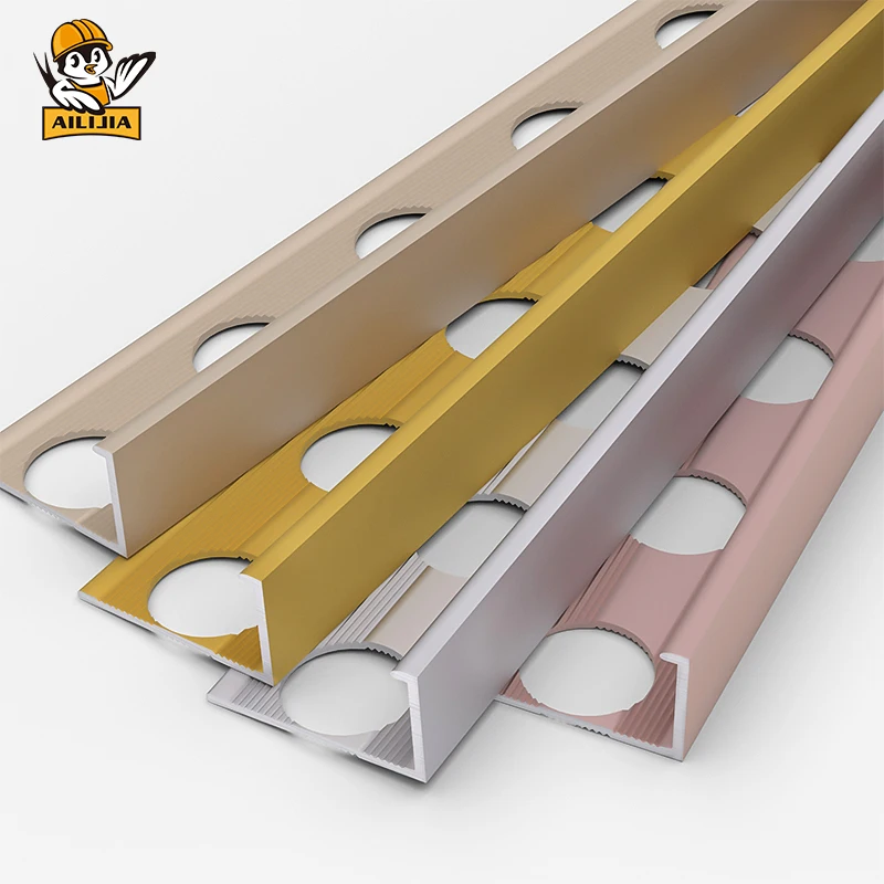 Aluminium U Shape Edge Protection Aluminium Ceramic Tile Trim Metal Tile Profile U Profile