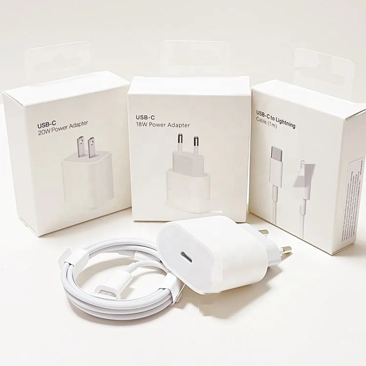 Us Eu Uk Plug 20W USB C Wall Charger Fast Charging USB PD Charger With Packing For Iphone 13 Charger 20W