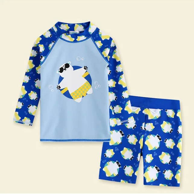 summer swim infant beach swimwear set quick dry waterproof print toddler baby boy swimsuit