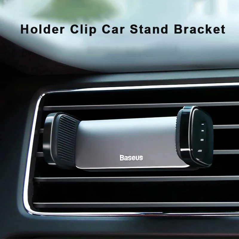  Dropshipping Air Outlet Auto Mount Support For 4.7-6.5 Inch Iphone Xiaomi Mobilephone Adjustable Car Phone Stand Baseus