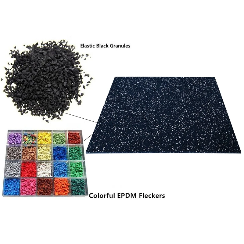 50Mm*50Mm*15Mm  Epdm Gym Rubber Soft Mats For Kids High Quality Durable Waterproof Sport Flooring