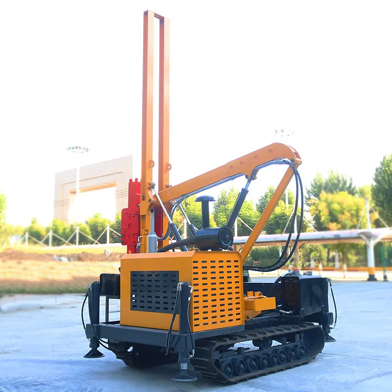 Hongrun Machinery New arrival hydraulic press Guardrail pile driver pneumatic post driver piling rig machine for sale