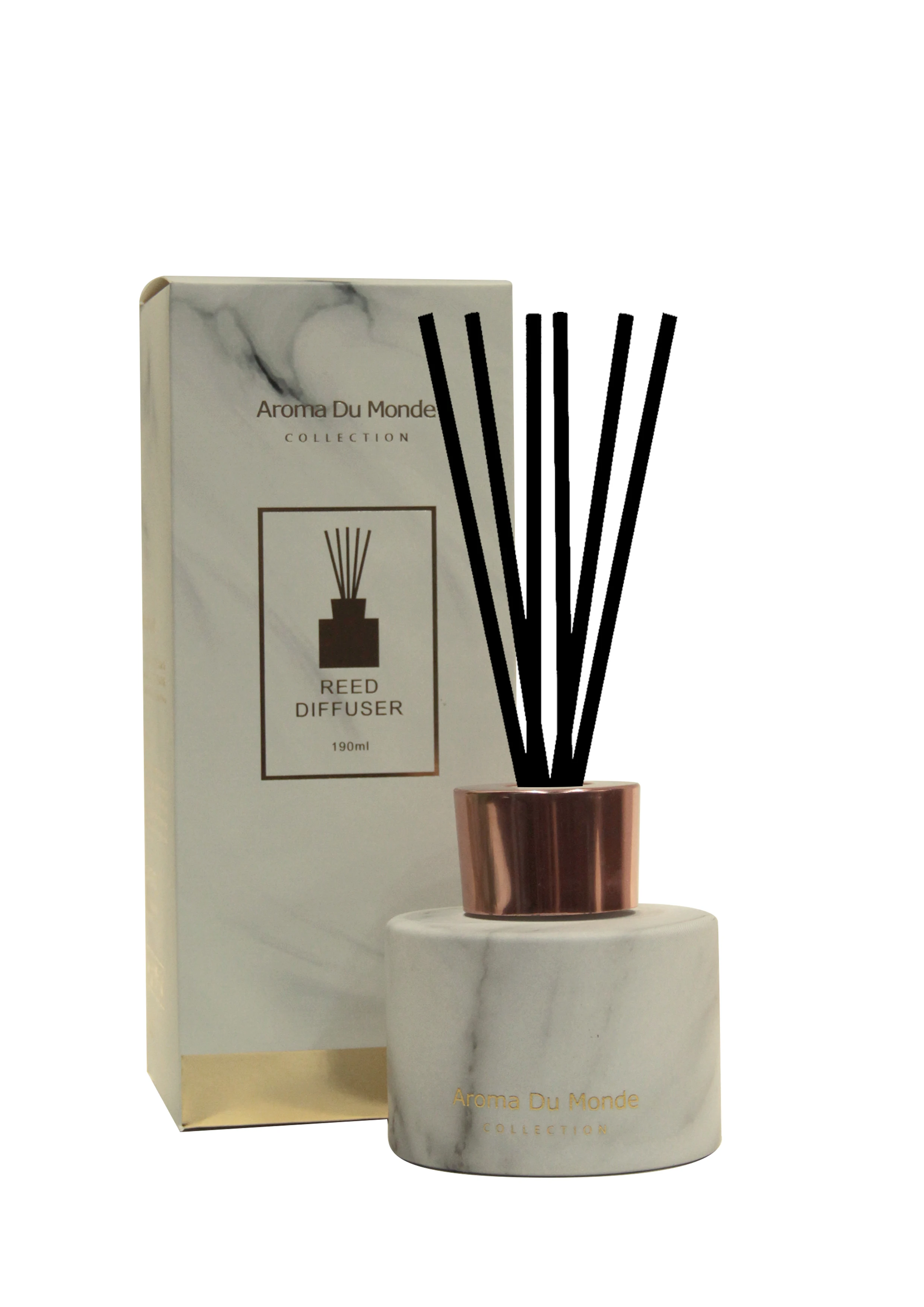 Marble diffuser bottle glass Lavender Jasmine Custom Fragracne Scented Reed Diffuser for Home Office, 180ml 6.34oz