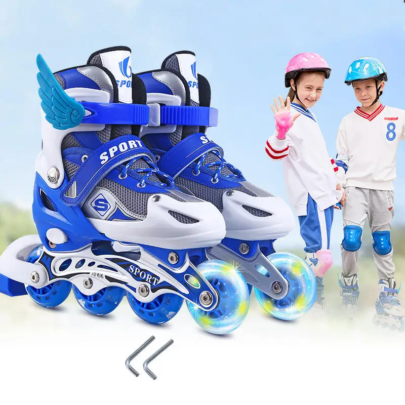 Hot Sell Roller Skate Durable Adjustable 4 Wheels Skating Skates Shoes For Kids Boys Girls